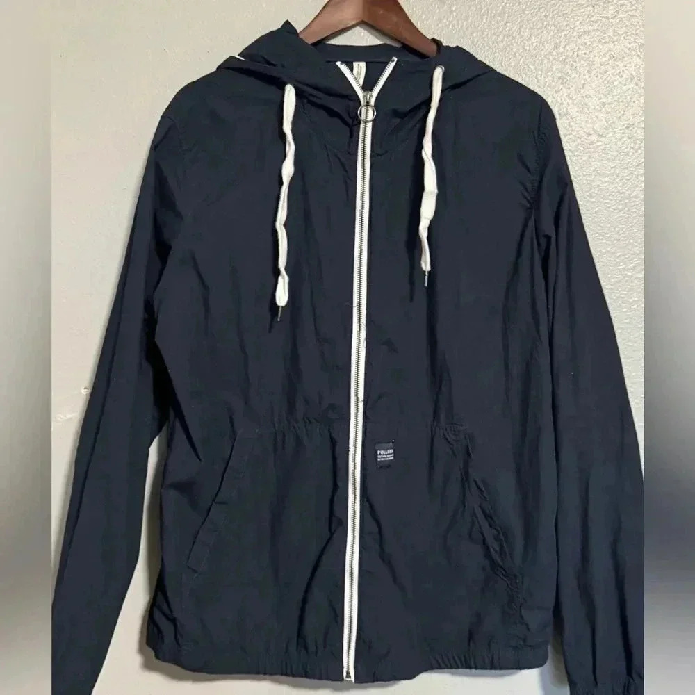 Pull & Bear Zip Up Jacket navy blue XL